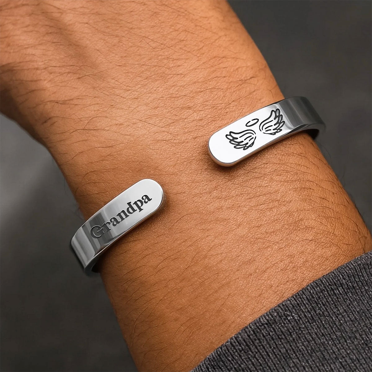 Always With You - Personalized Cuff Bangle Bracelet With Box