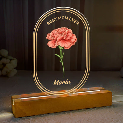 Best Mom Ever - Personalized Acrylic Plaque Night Light