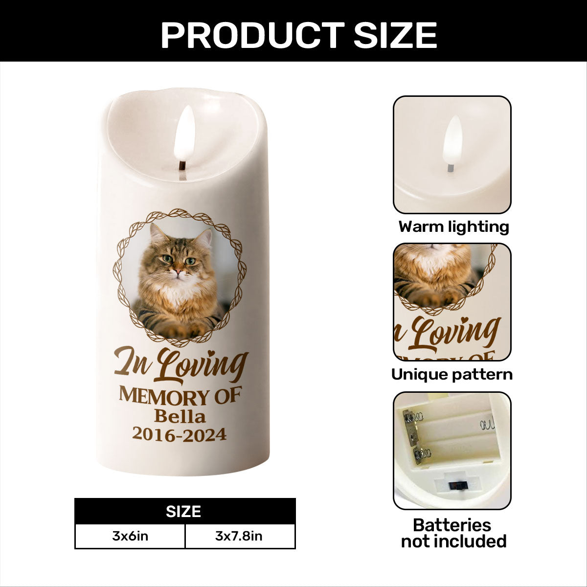 When You Miss Me Have No Fear - Personalized Flameless LED Candle