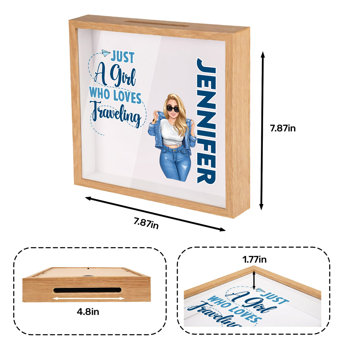 Just A Girl Who Loves Traveling - Personalized Memory Box