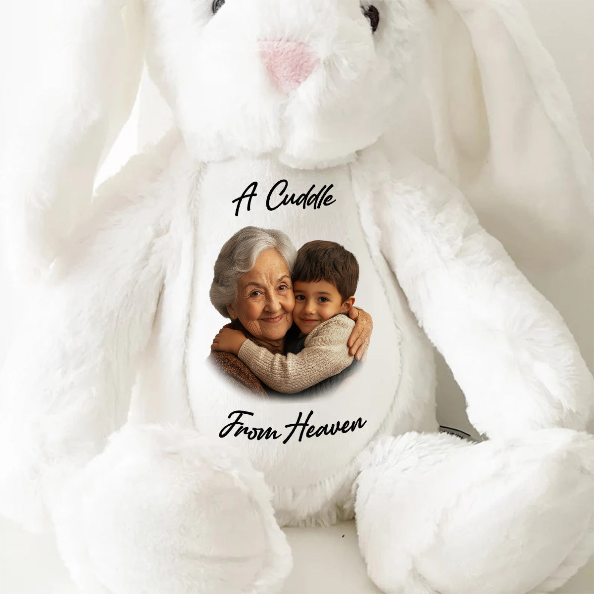 A Cuddle From Heaven - Personalized Stuffed Bunny